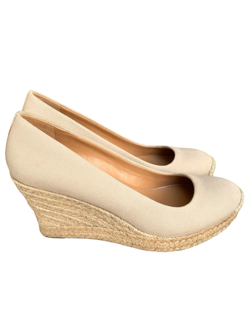 J.CREW Canvas Espadrille Wedges Size 6.5